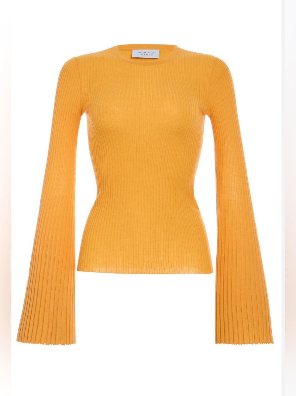 Gabriela Hearst Soraya Knit Sweater In Yellow Merino Wool New Nwt